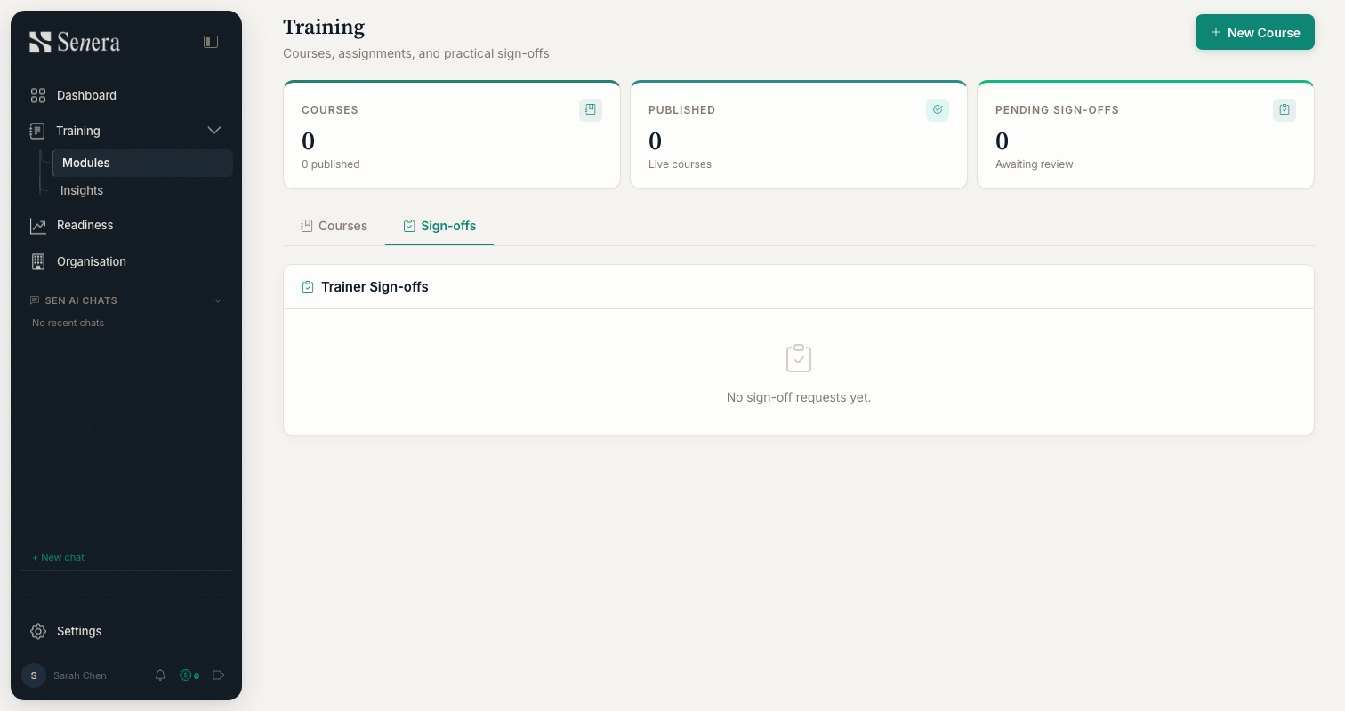 Monitor the sign-off queue